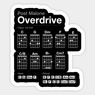 Post Malone - Overdrive Sticker